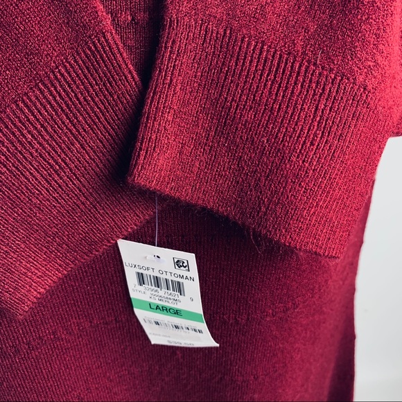 NWT Karen Scott Merlot color Sweater SzL - Picture 5 of 11